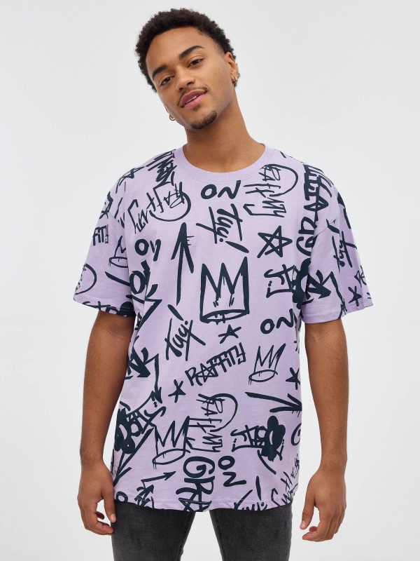 Camiseta estampado graffiti