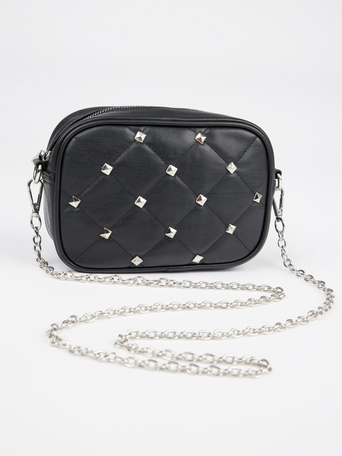 Studded shoulder bag black back view