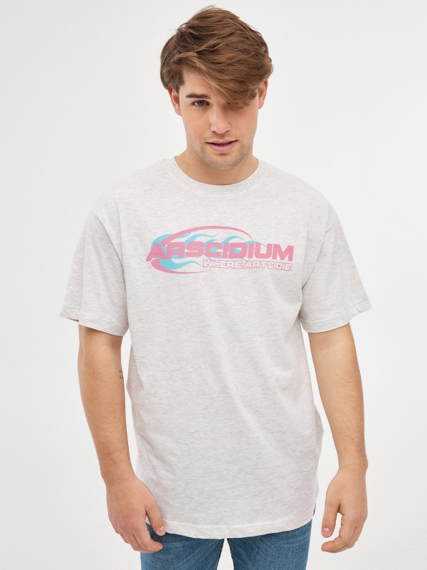 Camiseta Arscidium gris vista media frontal