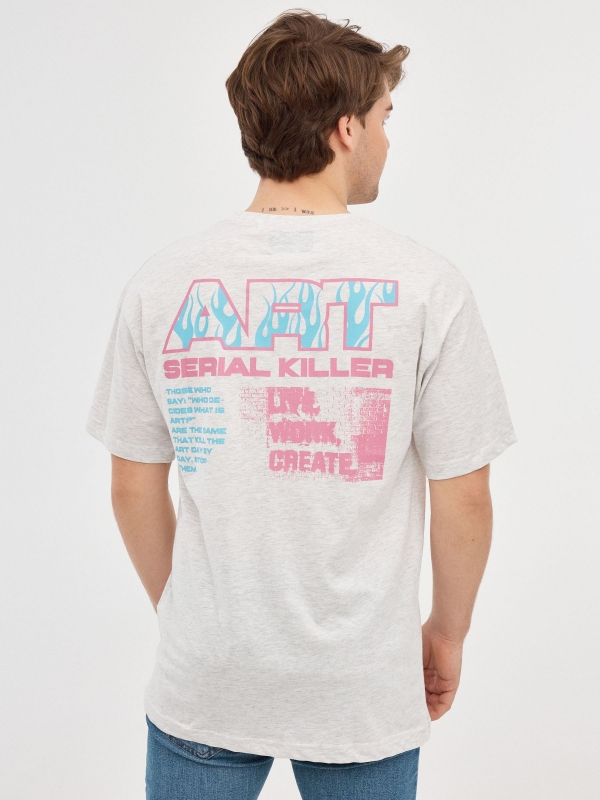 T-shirt Arscidium grey middle back view