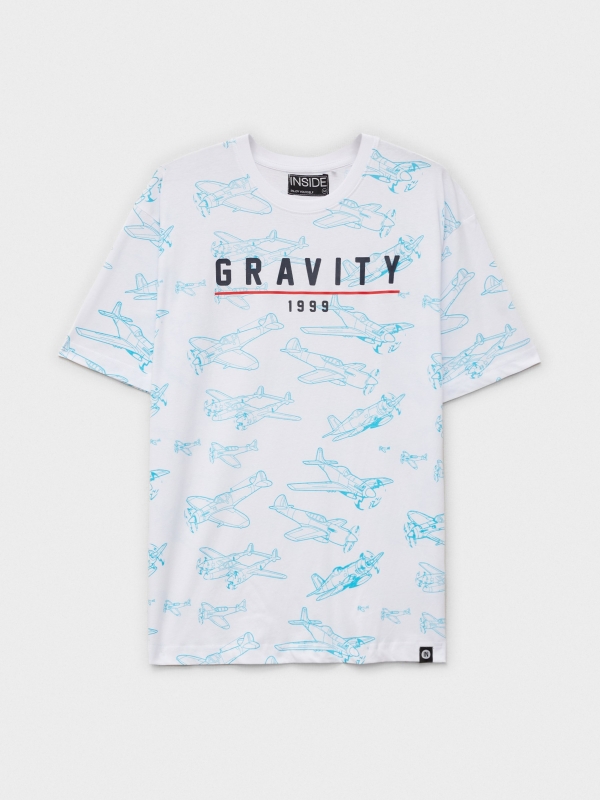  Aircraft printed t-shirt white