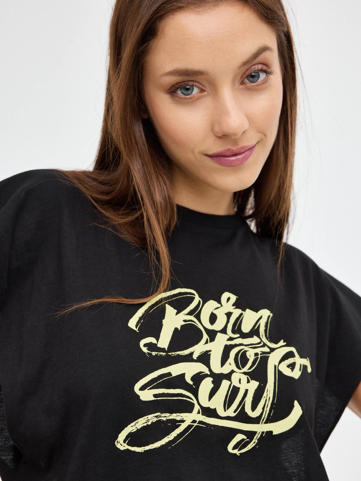 Born To Surf T-Shirt black detail view