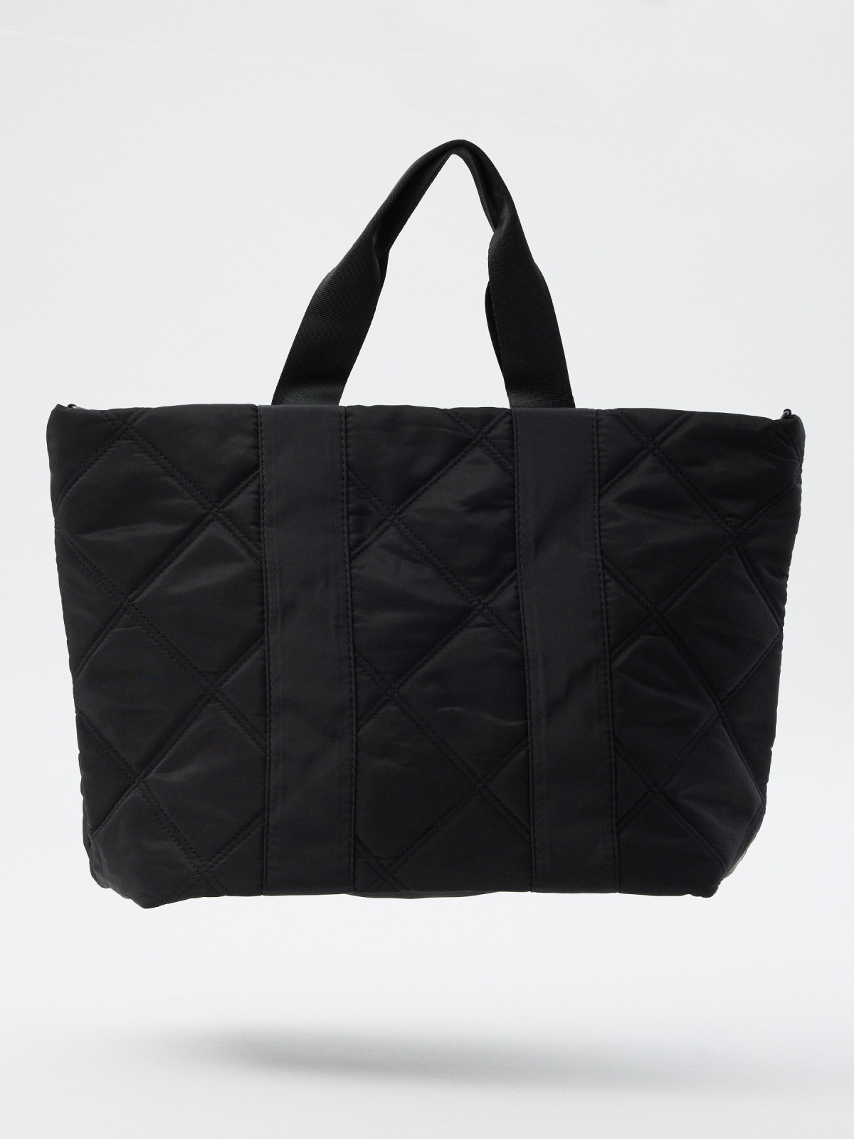 Black quilted bag