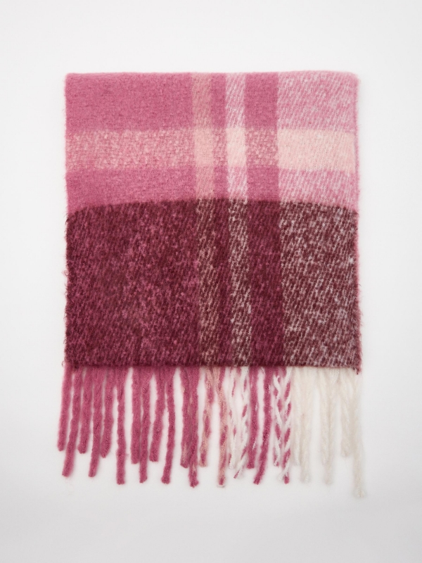 Pink burgundy scarf