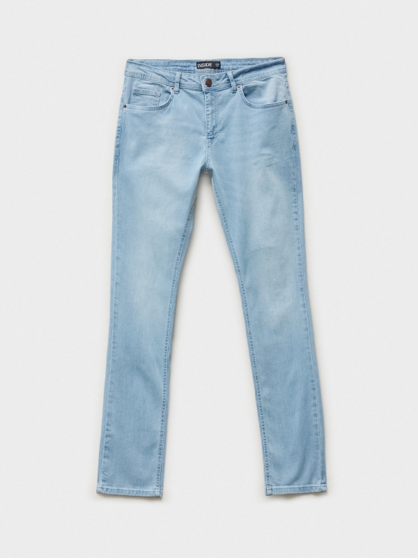  Light blue slim jeans dark blue