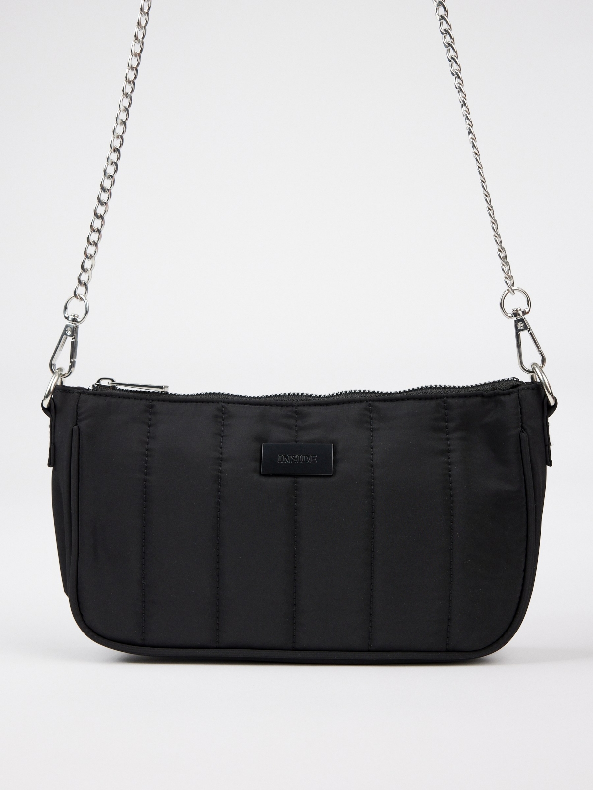 Bolso bandolera nylon acolchado negro