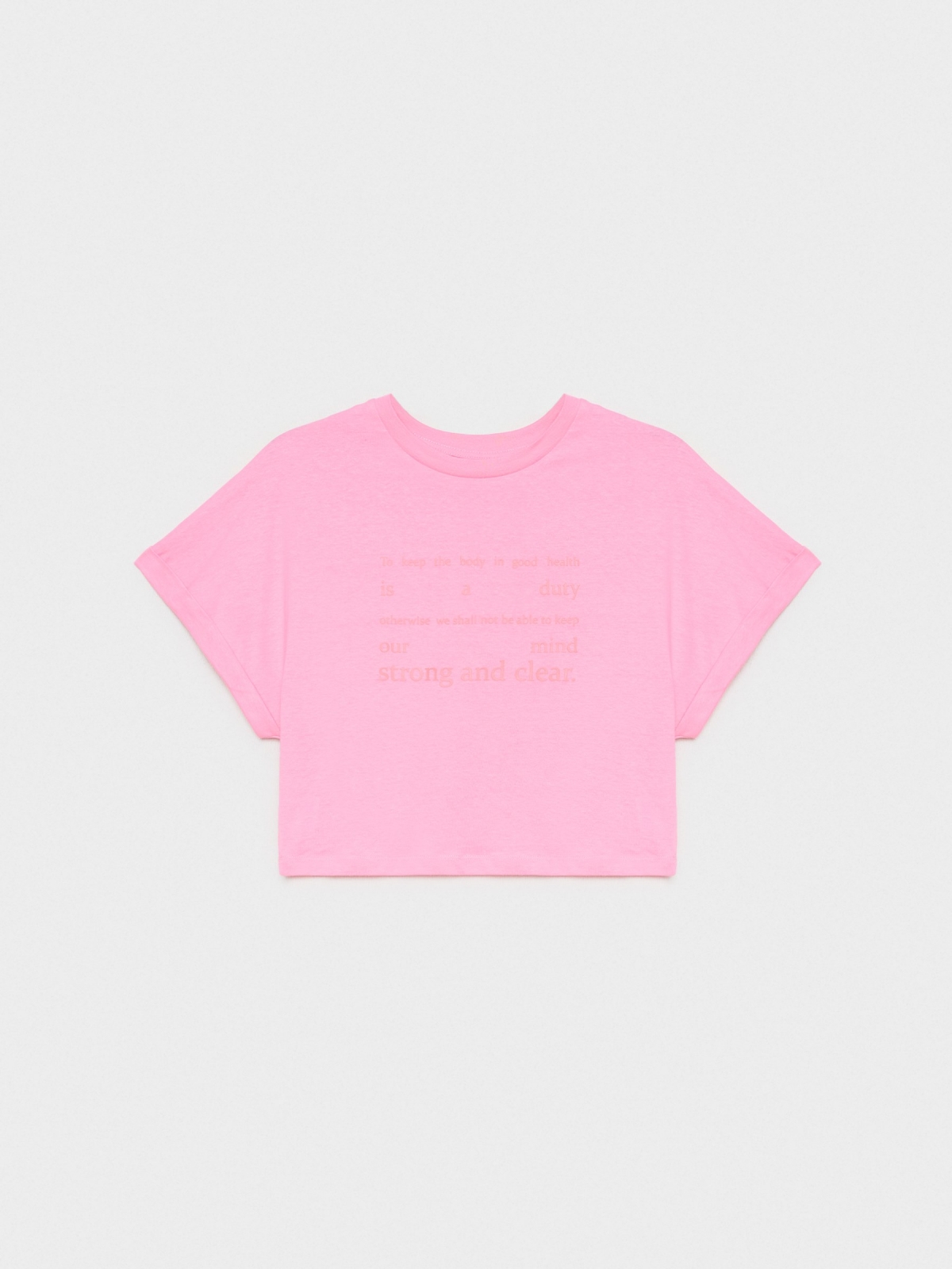  Camiseta crop Strong&Clear rosa