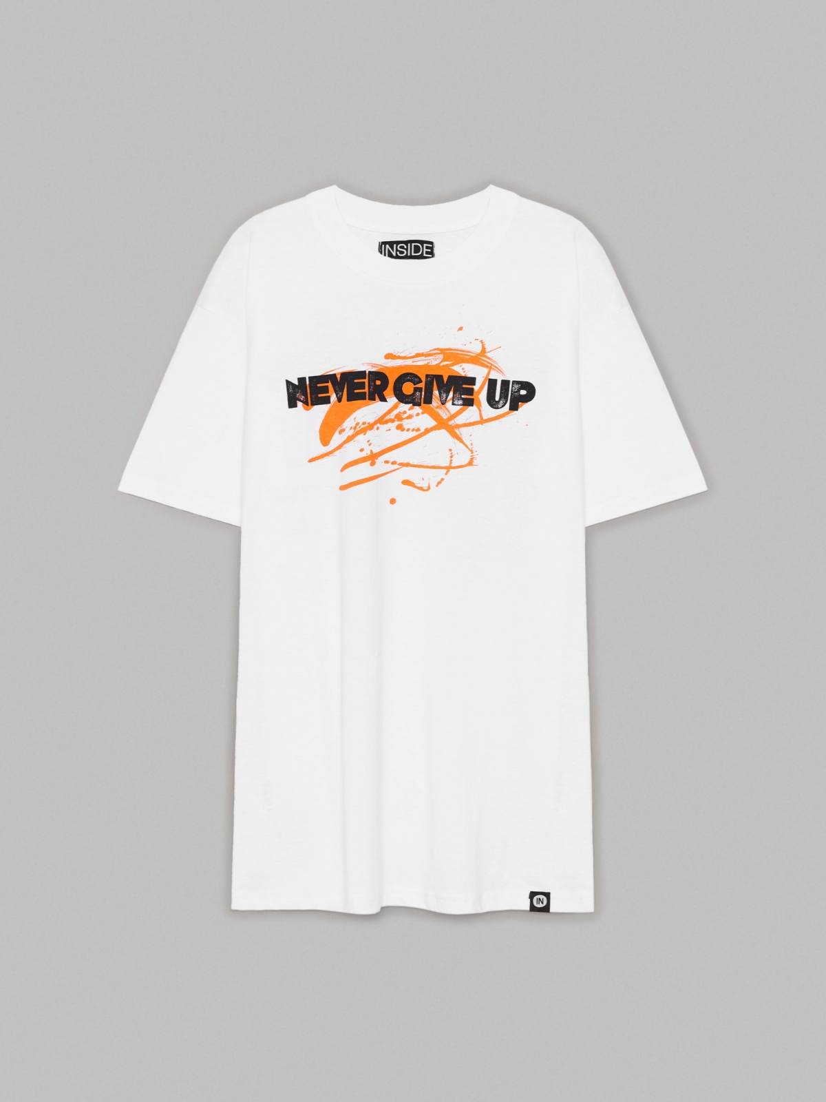  Camiseta Never GiveUP blanco