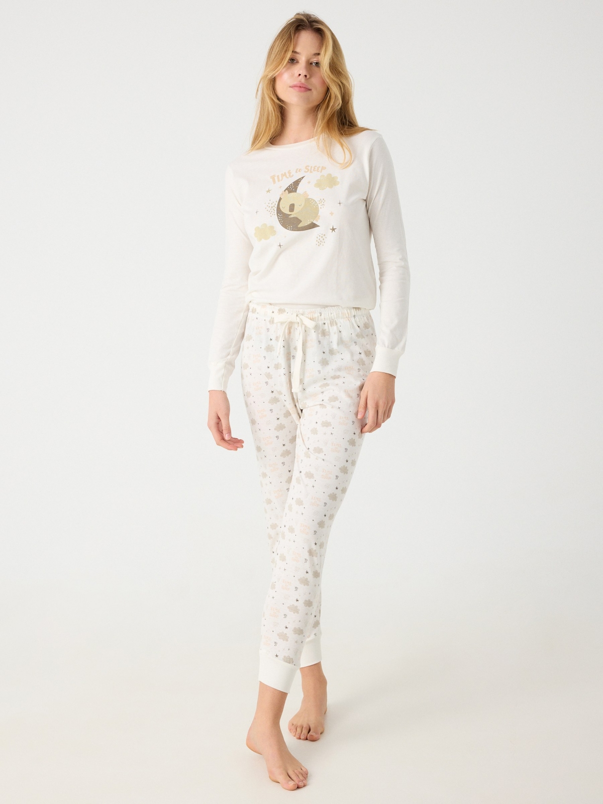 Koala pajamas off white middle front view