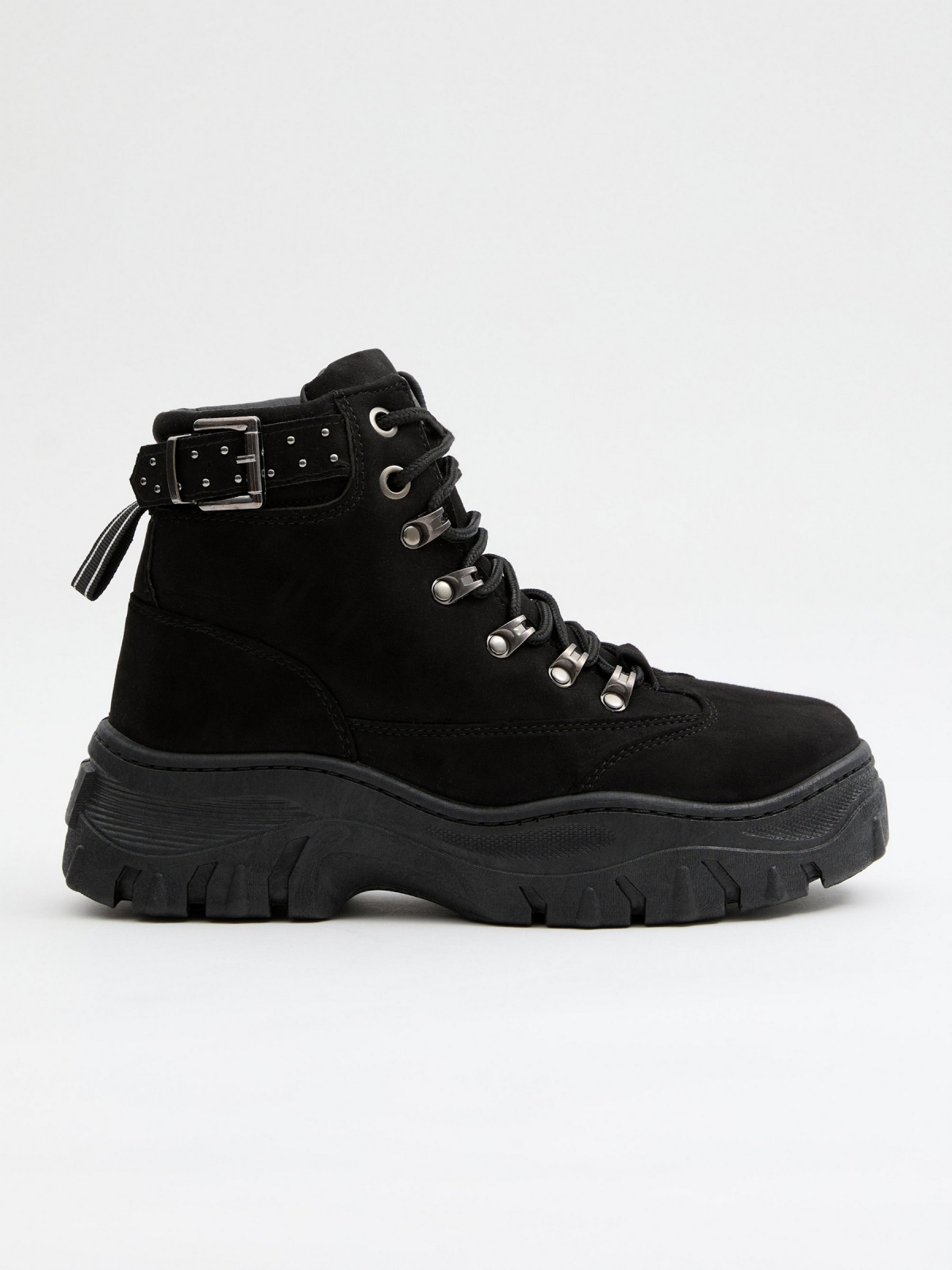 Bota plataforma moda casual negro