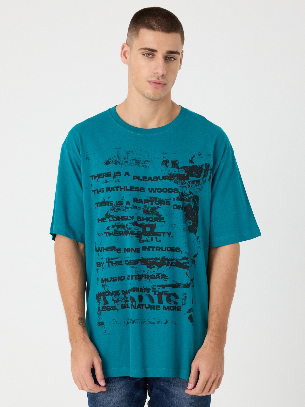 T-shirt de impressão de texto