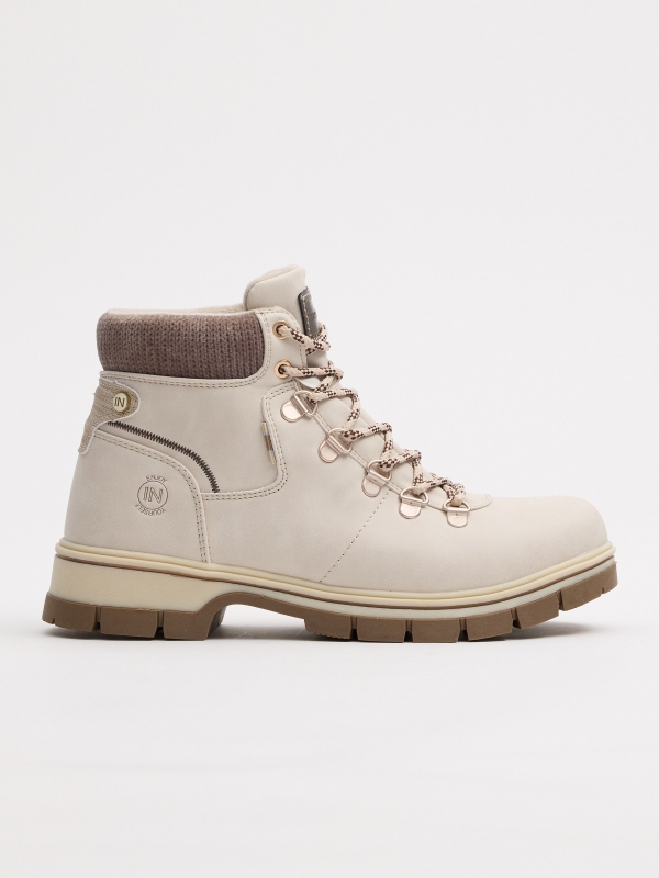 Bota estilo montaña beige beige