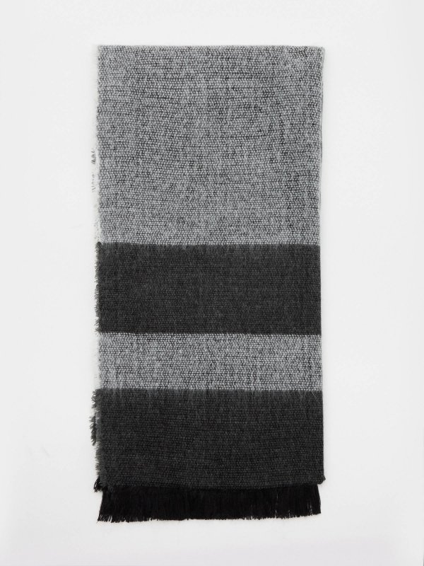 Frayed striped scarf