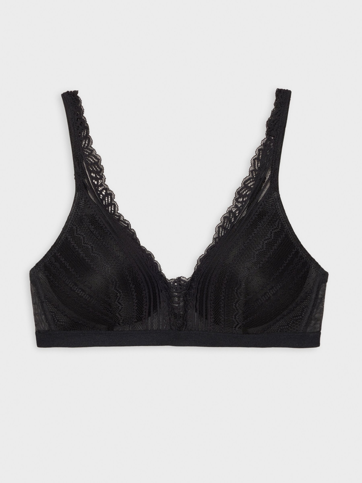 Black lace bra black