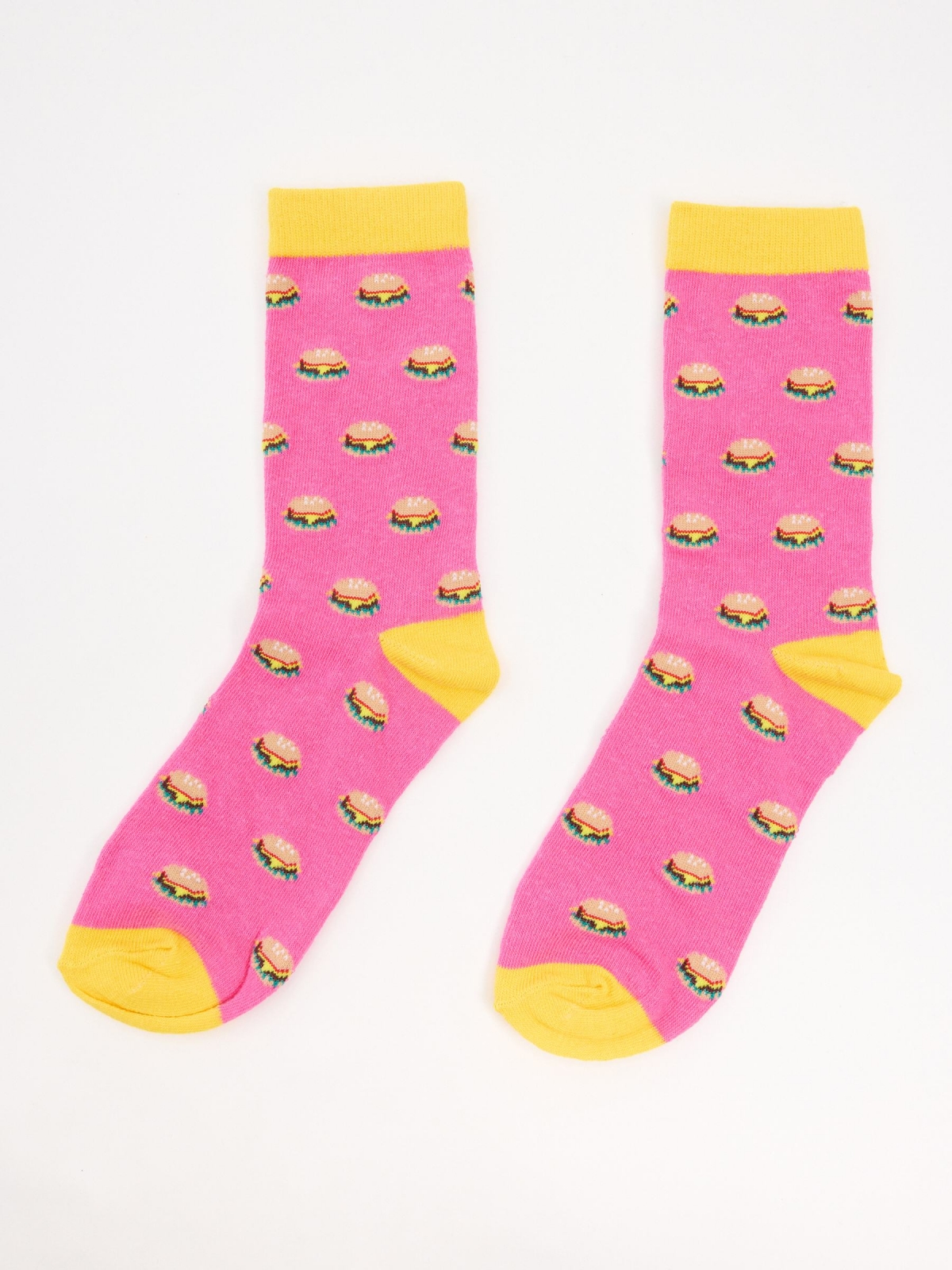 Pack of 3 fantasy print socks multicolor with a model