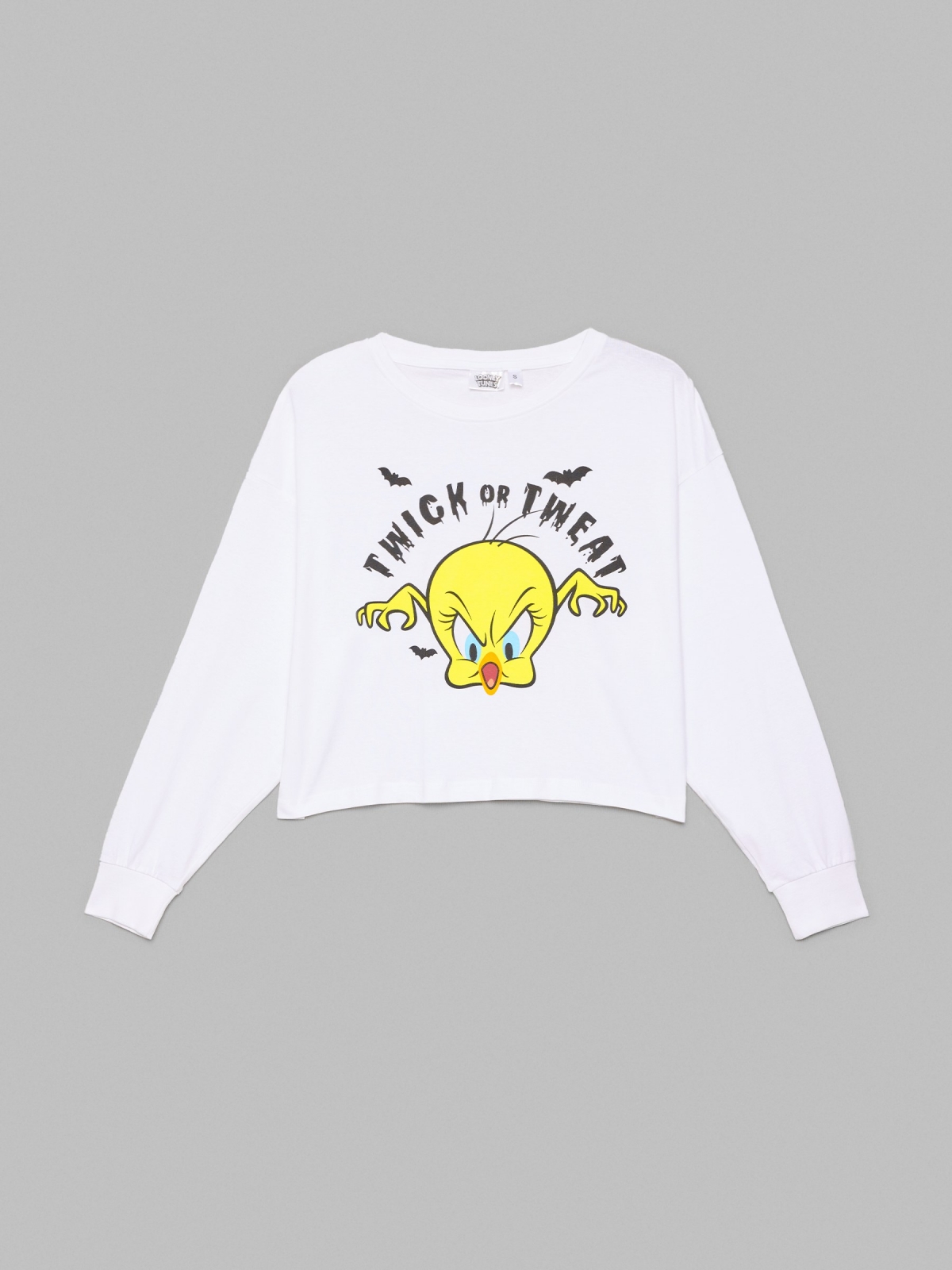  Tweety t-shirt com estampa de Halloween branco