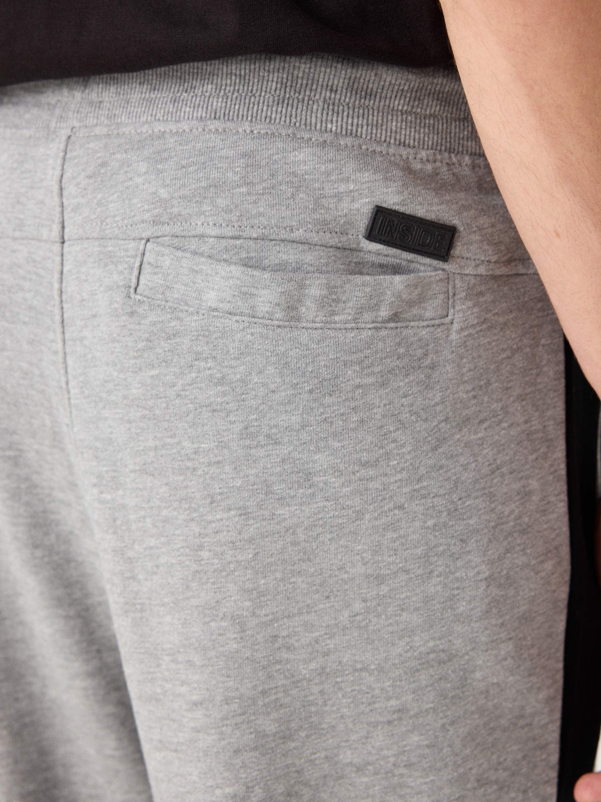 Gray melange joggers melange grey detail view