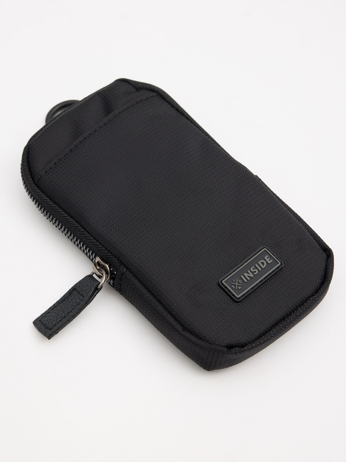 Bolsa preta para smartphone preto vista traseira