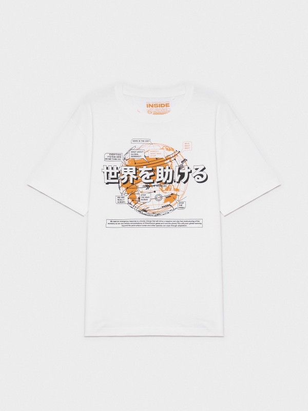  Printed white t-shirt white