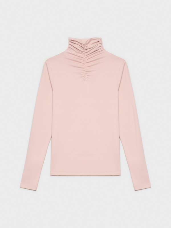  Pink turtleneck t-shirt light pink