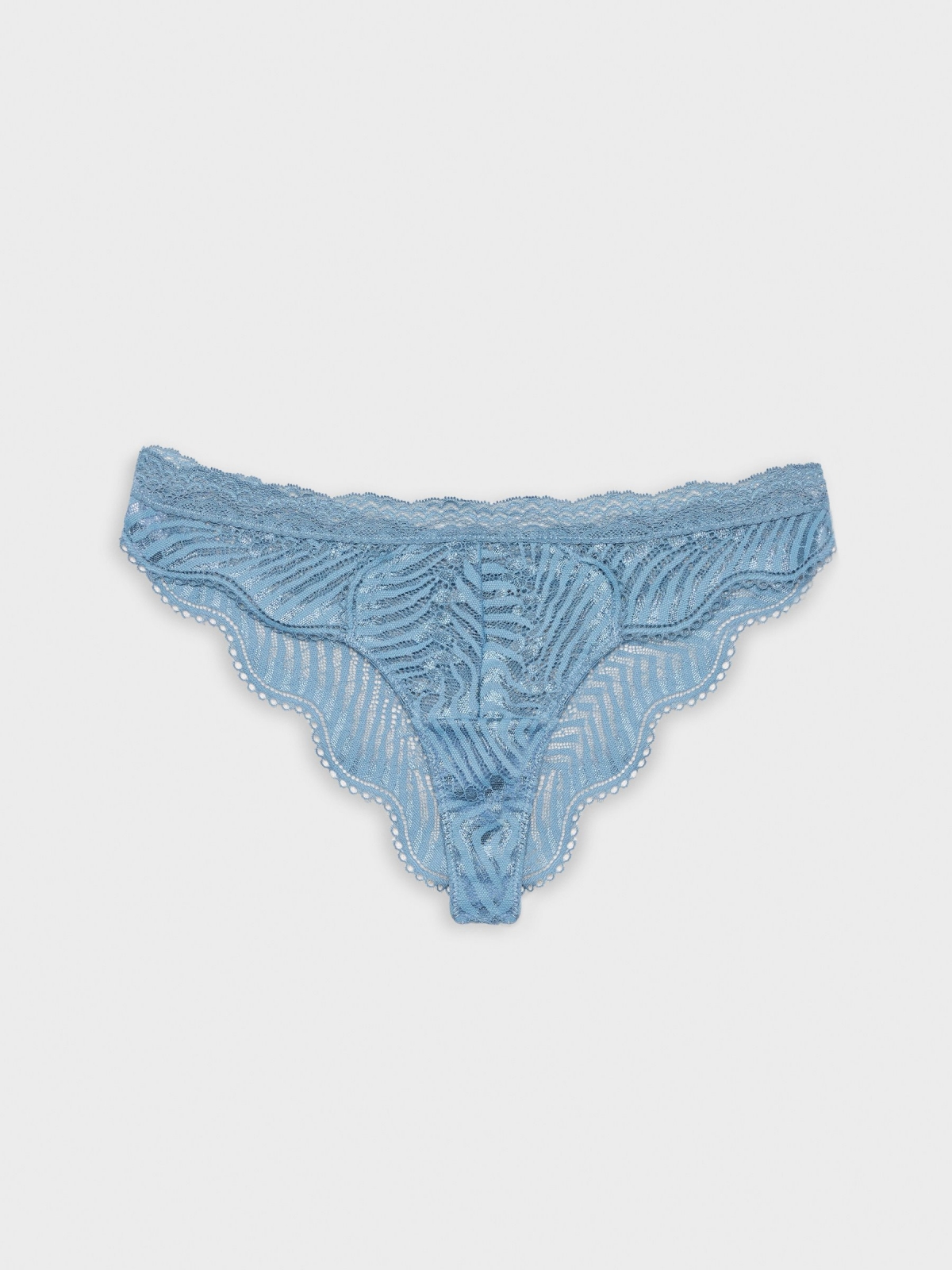 Blue scalloped lace briefs ducat blue