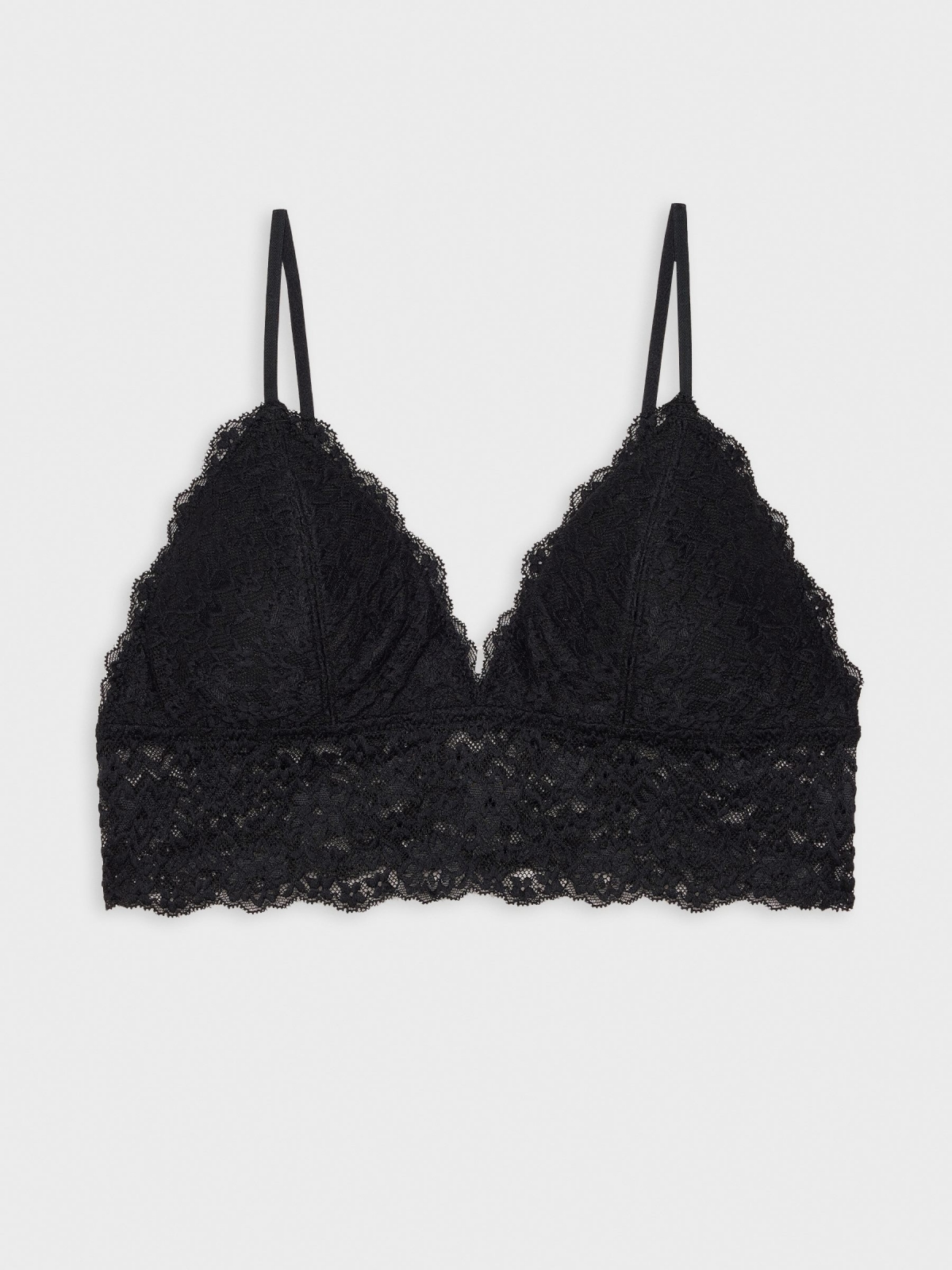 Sujetador bralette encaje negro negro