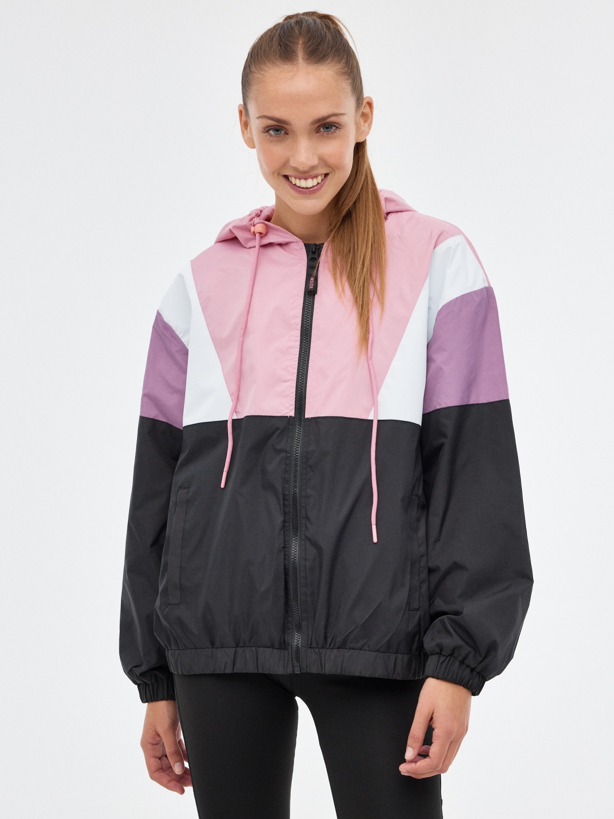 Pink colorblock jacket