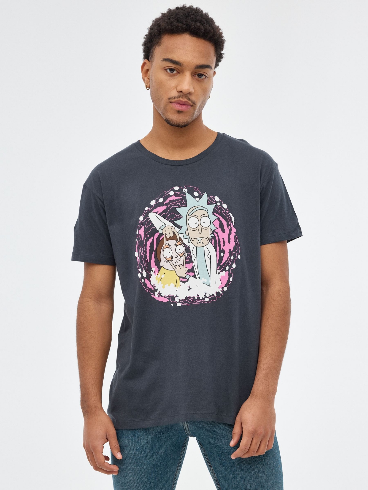 Camiseta negra Ricky&Morty