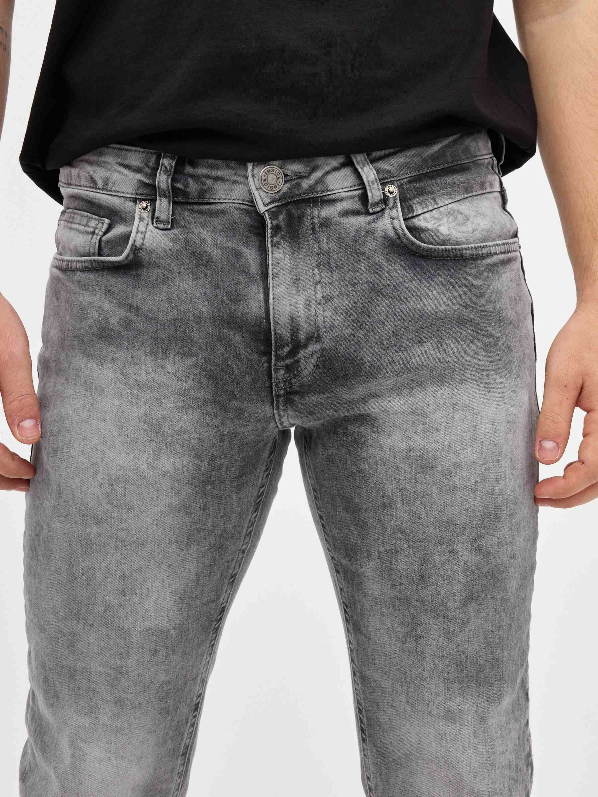 Grey Slim Jeans dark grey detail view