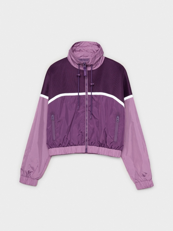  Lightweight nylon jacket aubergine