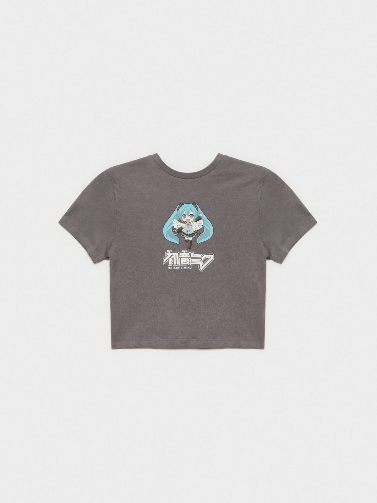  Camiseta print Hatsune gris oscuro