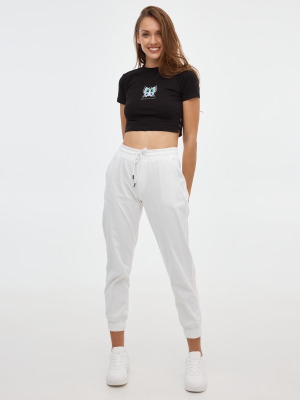 Basic jogger pants with elastic