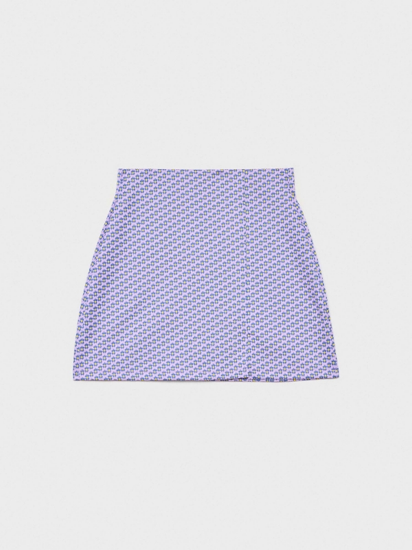  Mini jacquard skirt purple