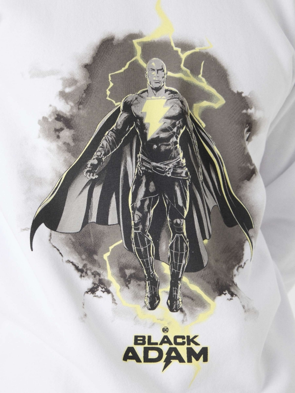 Sudadera Black Adam blanco vista detalle