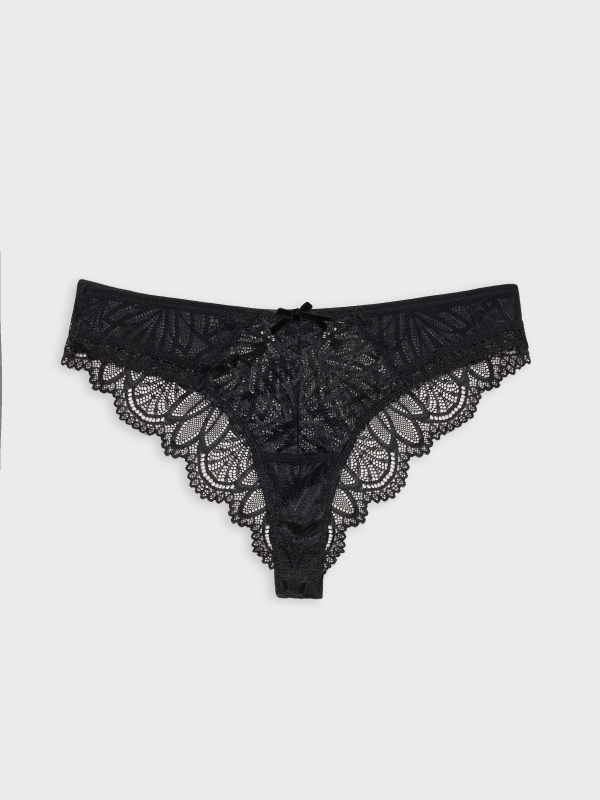 Black lace briefs black