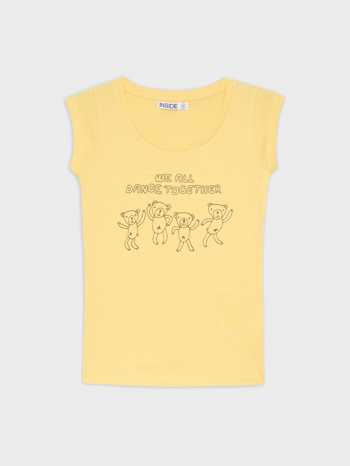  T-shirt with print pastel yellow