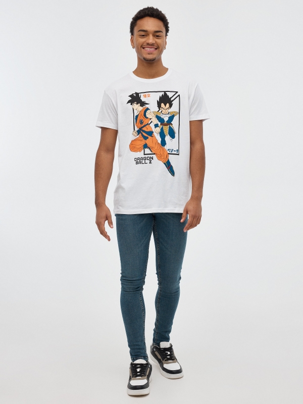 Camiseta Dragon Ball blanco vista general frontal