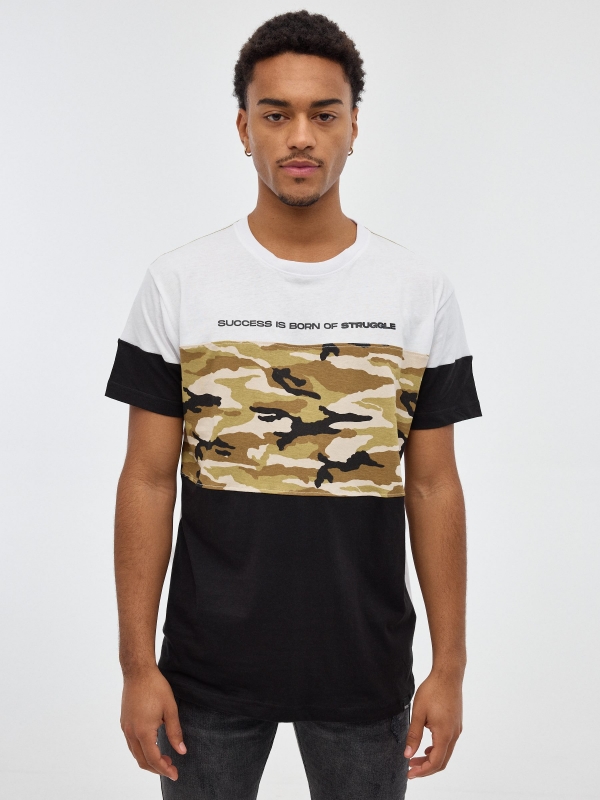 T-shirt de camuflagem de impressão