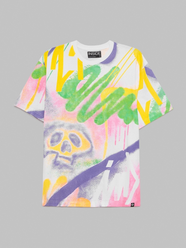  Oversized graffiti t-shirt white