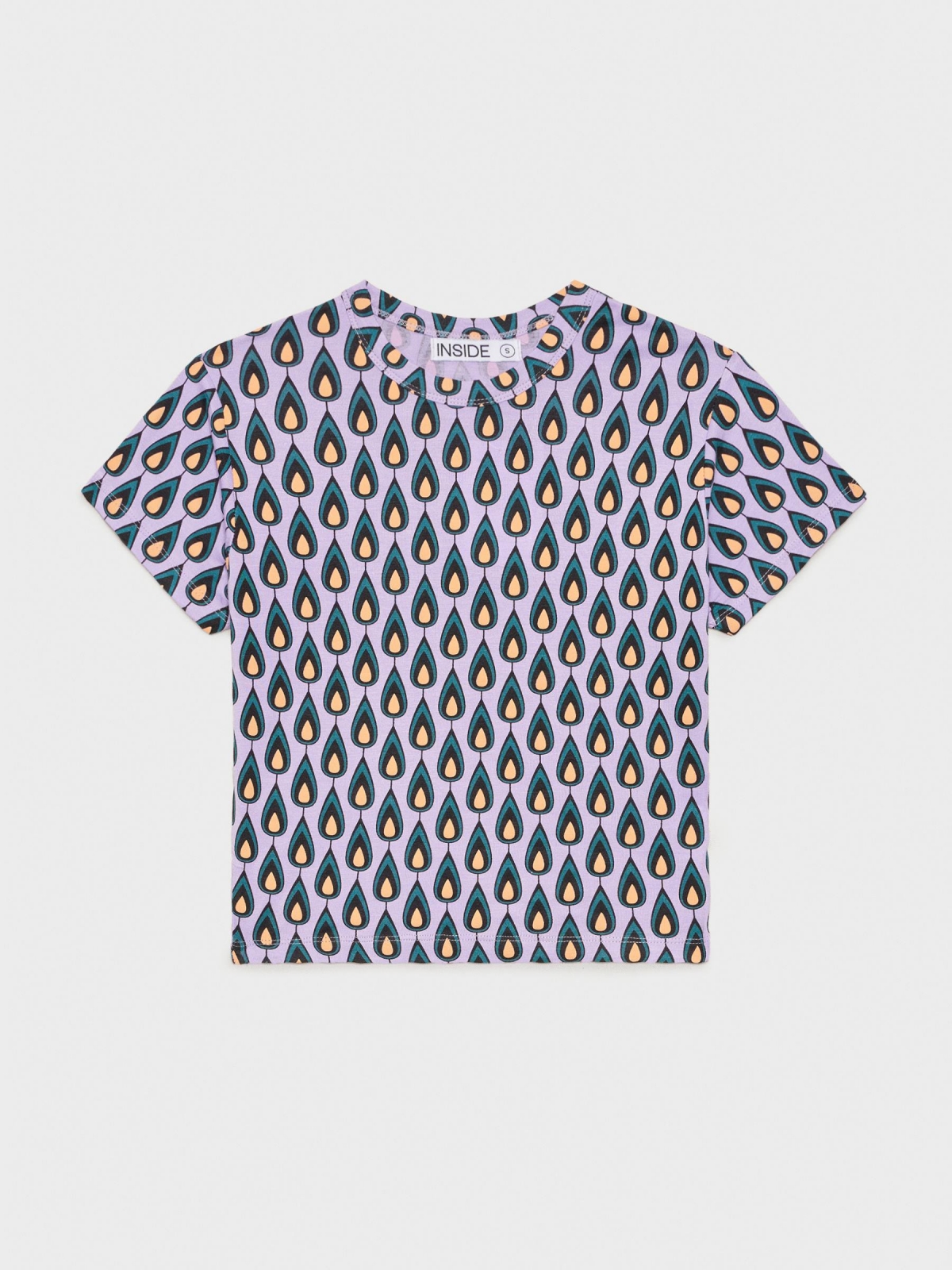  T-shirt total print slim malva