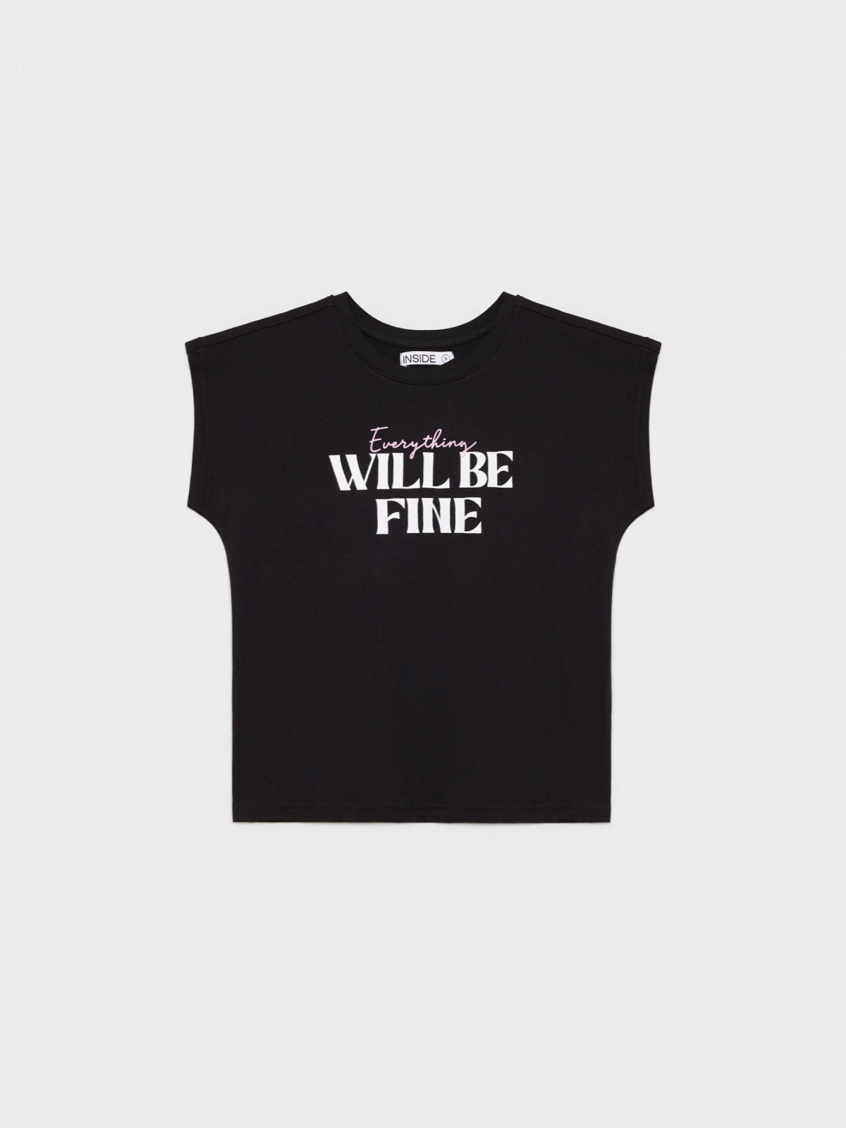  Camiseta Will Be Fine negro