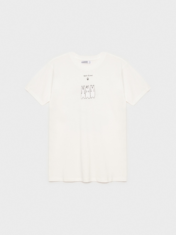  Camiseta oversized In Forest blanco roto