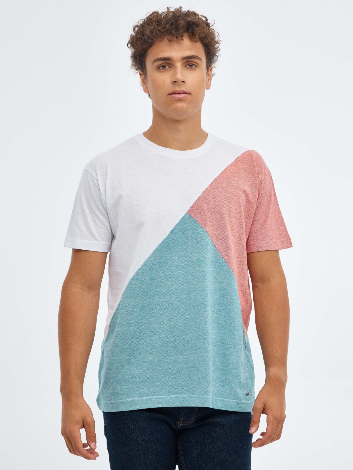 Geometric T-shirt block colour