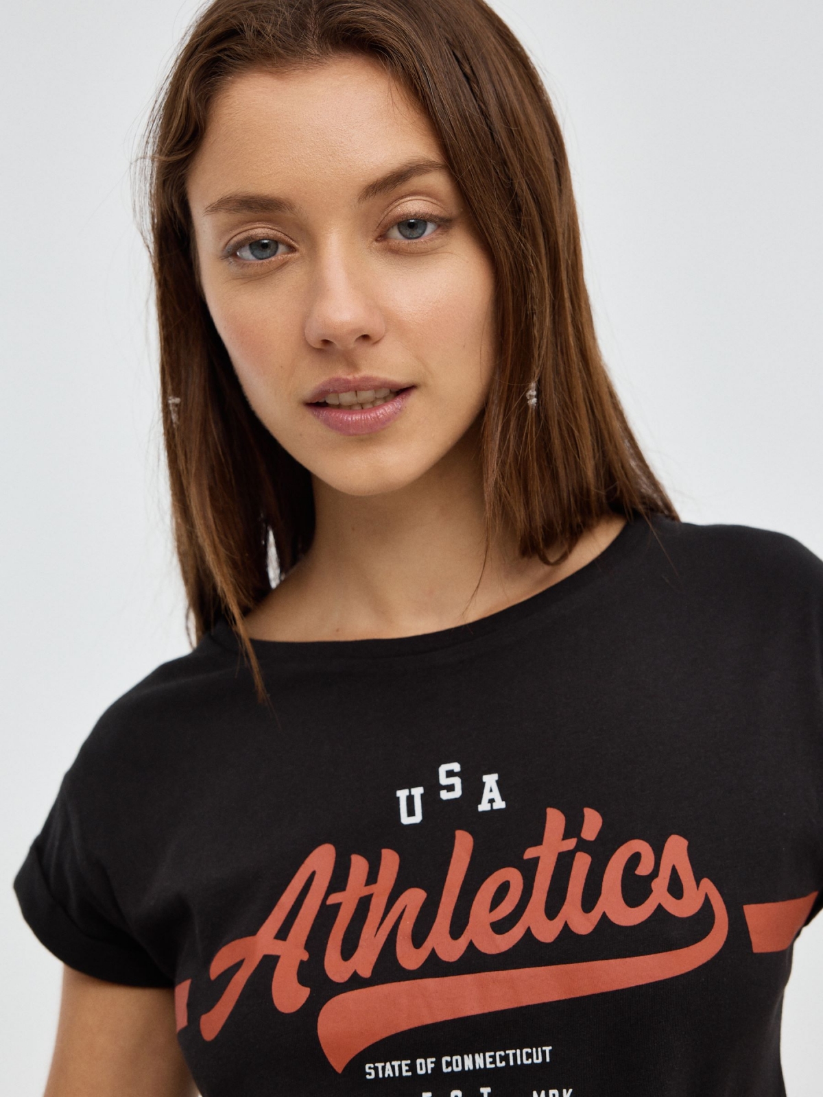 Athletics T-shirt black detail view