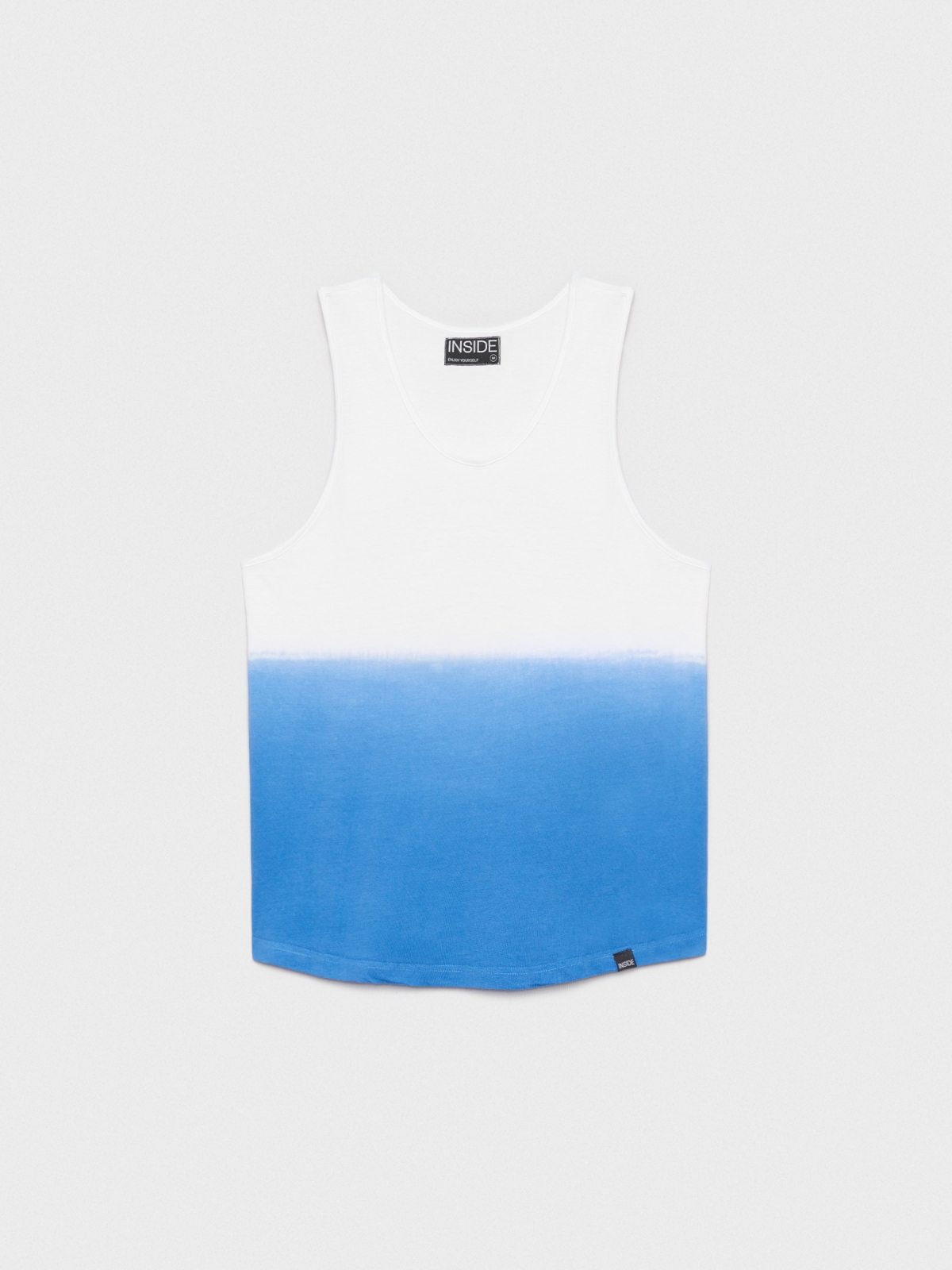  Degraded tank top electric blue