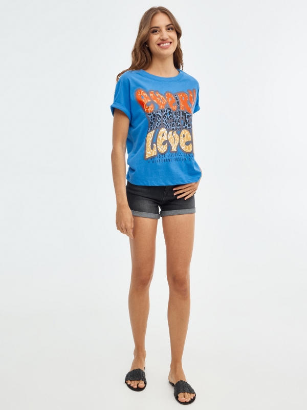 Camiseta Every Next Level azul vista general frontal