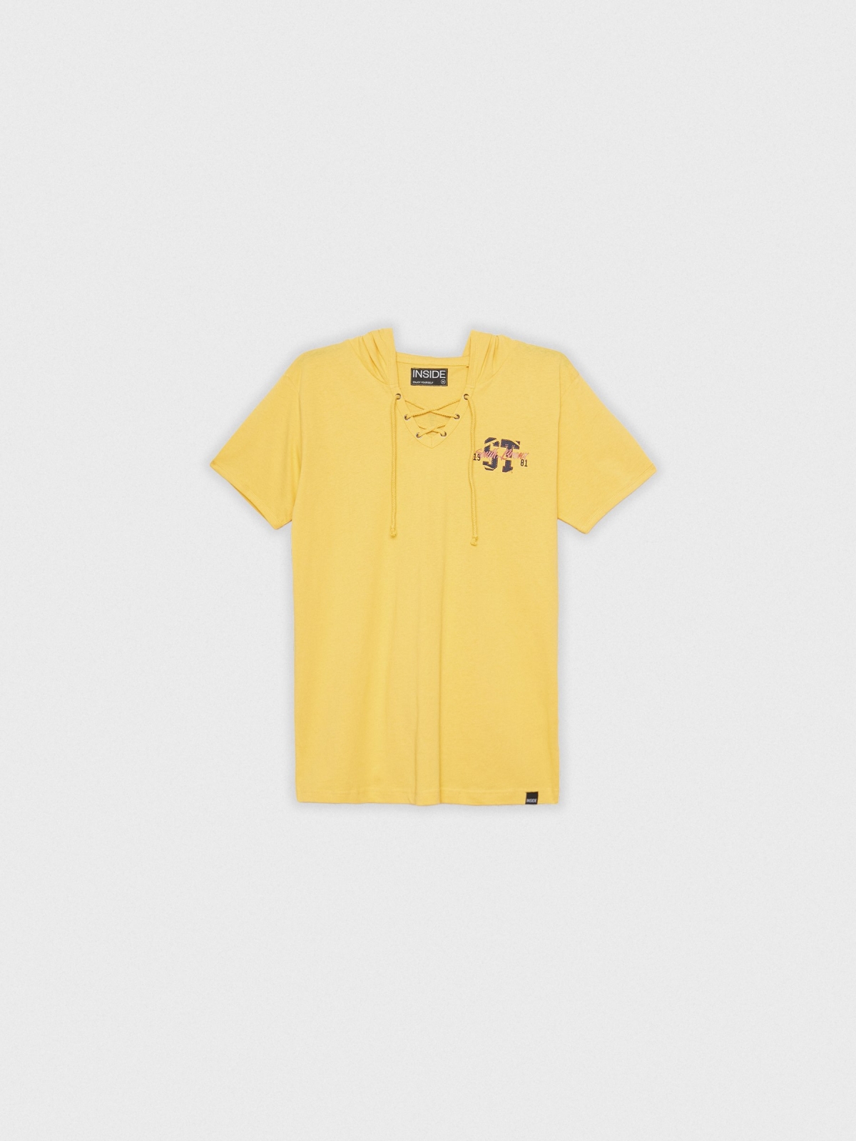  Sports print T-shirt pastel yellow