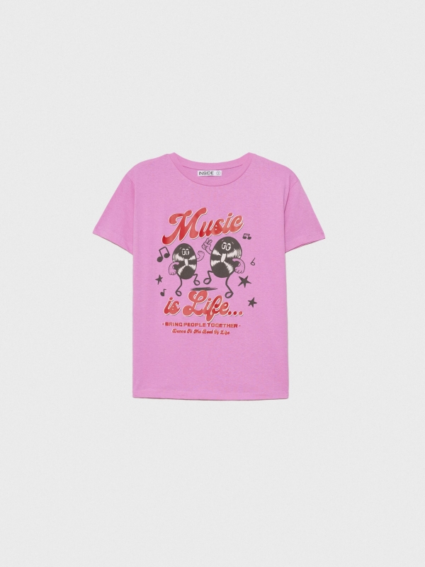  Oversized Music T-shirt pink