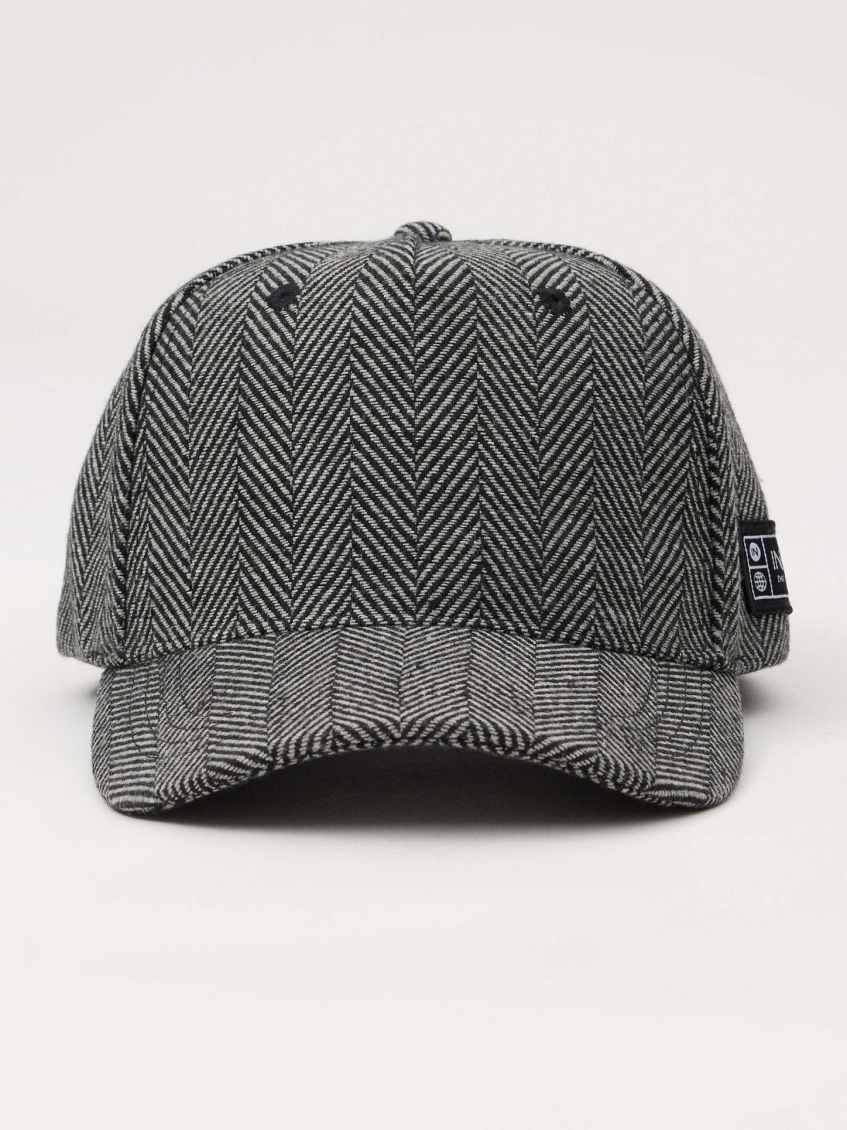 Gorra de espiga gris