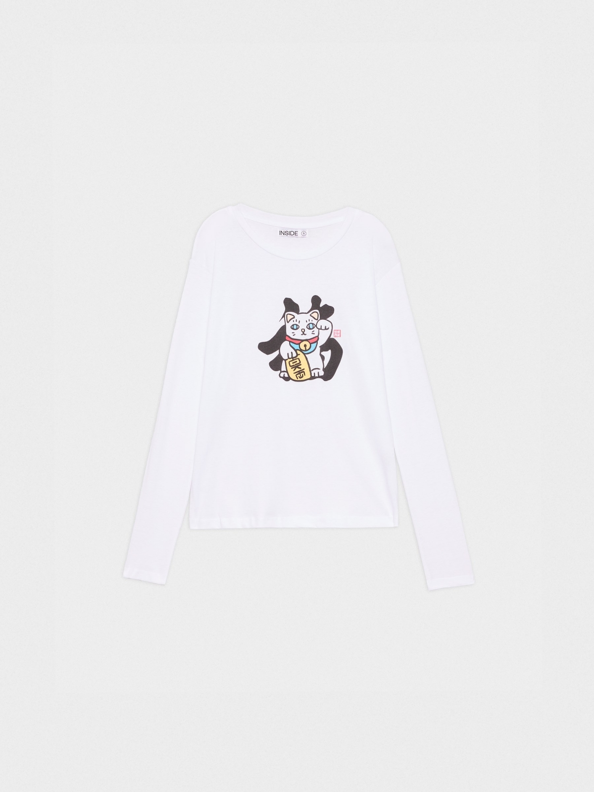  Chinese cat T-shirt white